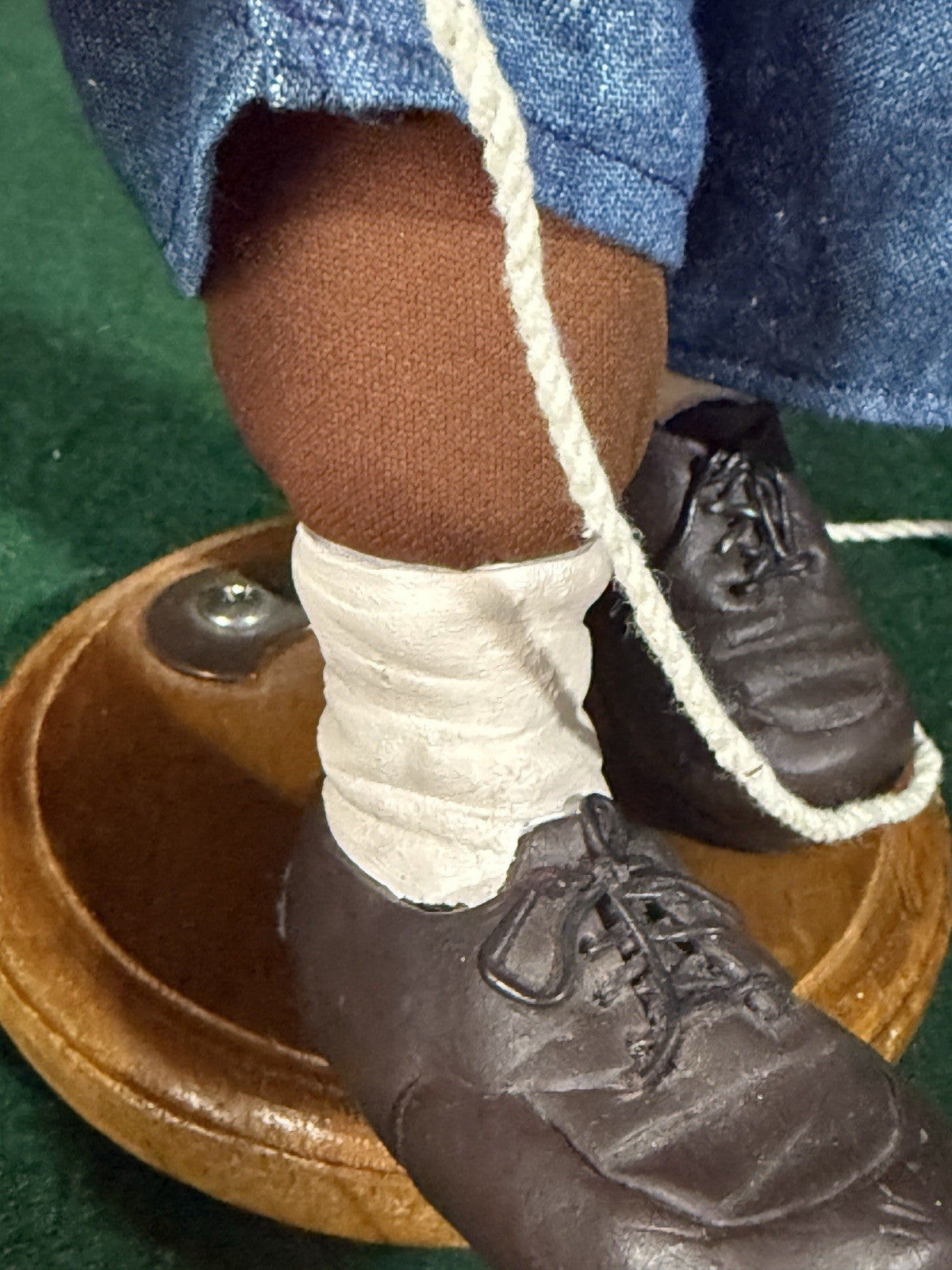 OOAK (?) Artist Carol Trobe Handmade Mixed Media 19” Doll “Cild With Jump Rope”