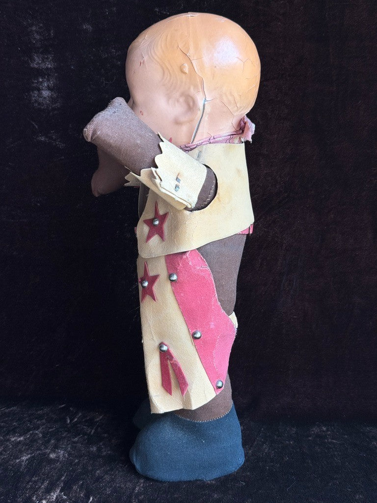 Vintage American 13" Composition Cowboy Character Doll