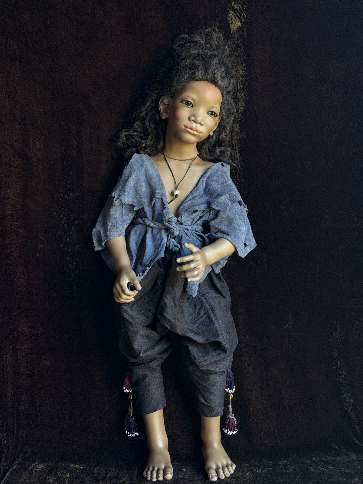Rare Lifelike Annette Himstedt 29” Porcelain Doll Dalamari New in Box LE 80