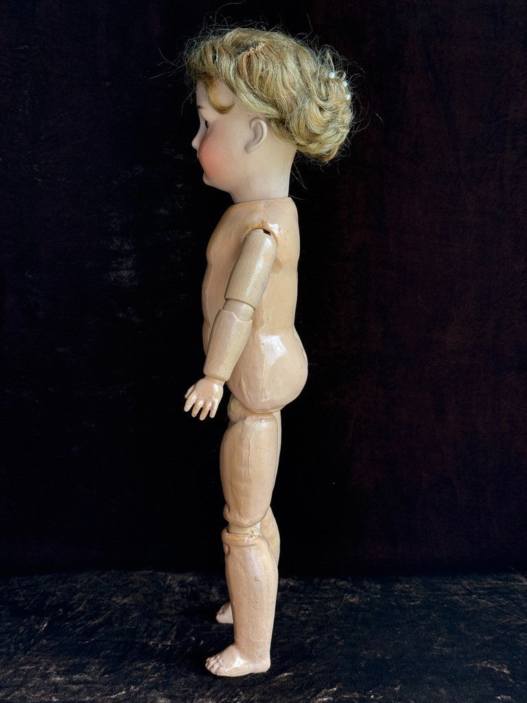 Antique German 18” Gebrüder Ohlhaver Revalo 10727 Bisque Head Doll