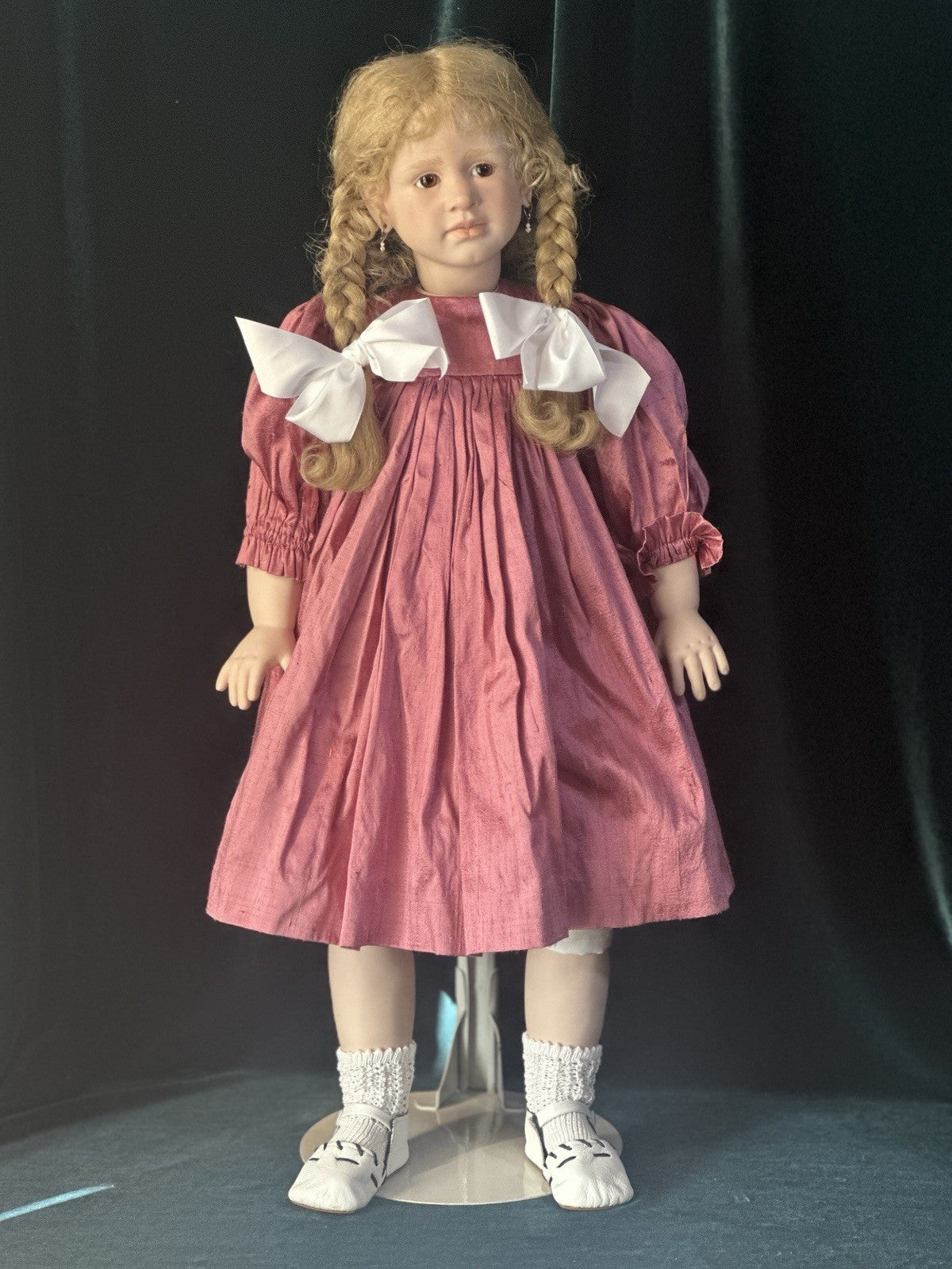 Collectible Artist 26” Porcelain Doll “Allena” by Ruth Treffeisen LE 100 COA