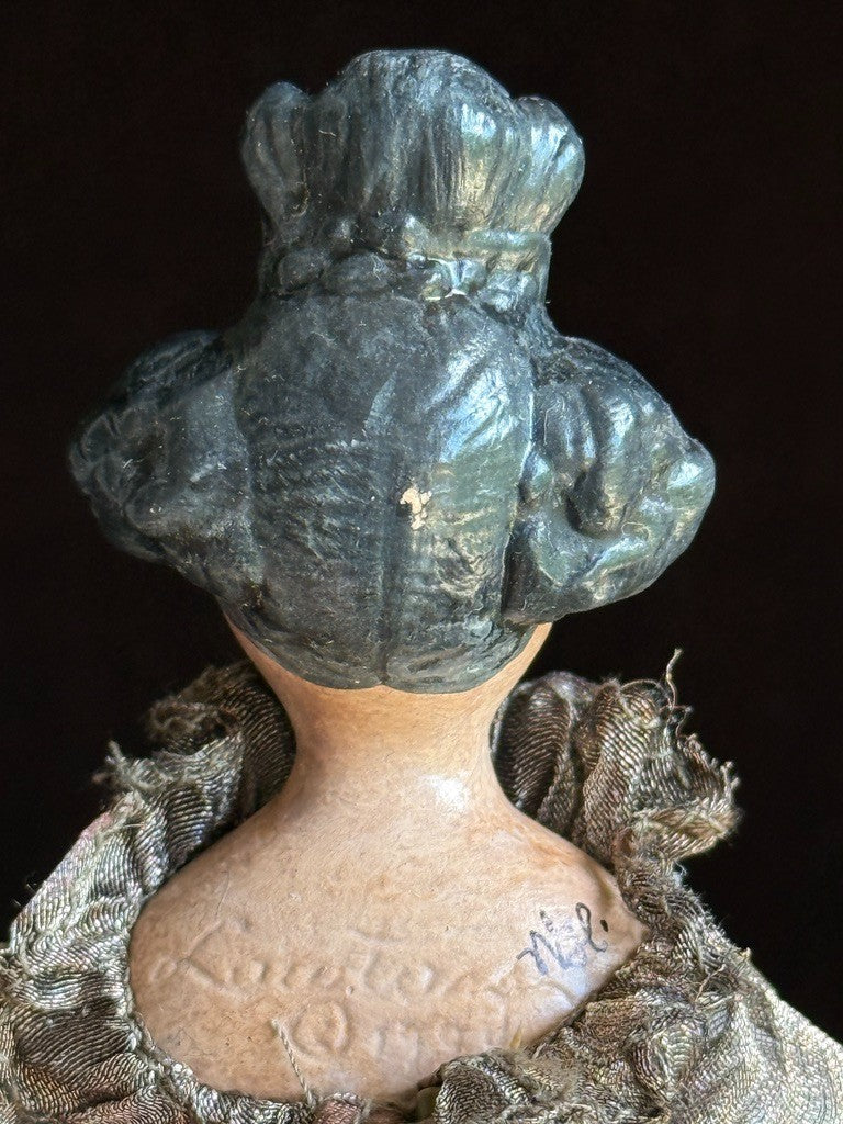 Collectible Wendy Lawton Papier Mache (?) Repro Milliner's Model  Miniature Doll