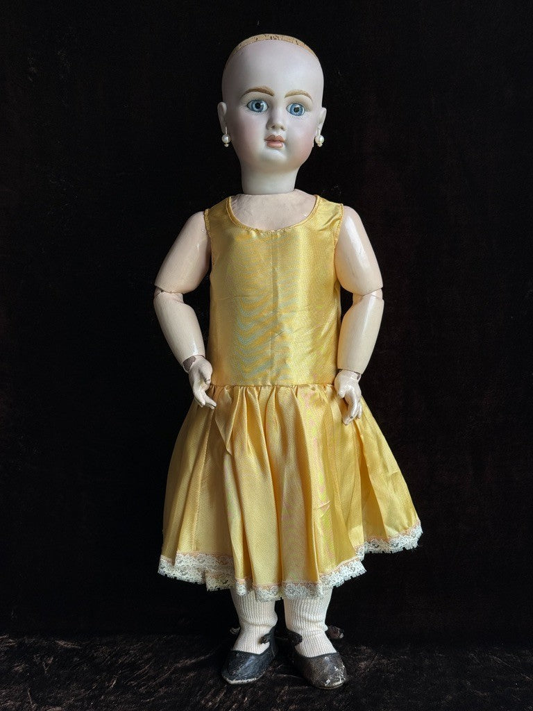 Vintage 24” Reproduction Bisque Jumeau Head on Original Antique French Body