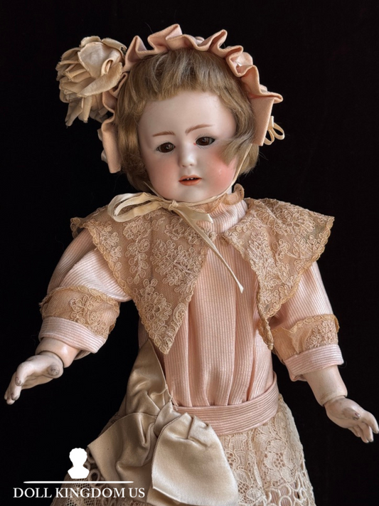 Antique German 16” Gebruder Heubach 10532 Bisque Head Character Doll