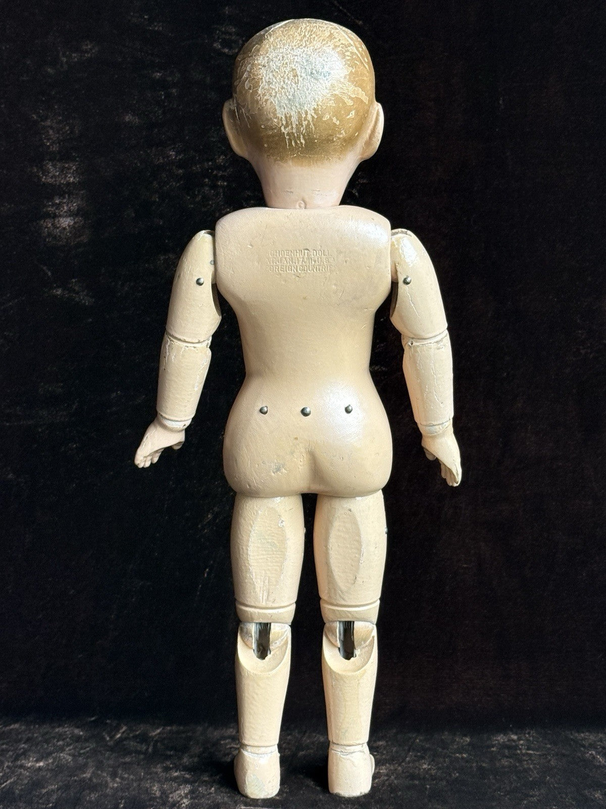 Rare Antique American 15” Schoenhut Tootsie Wootsie Wooden Jointed Boy Doll