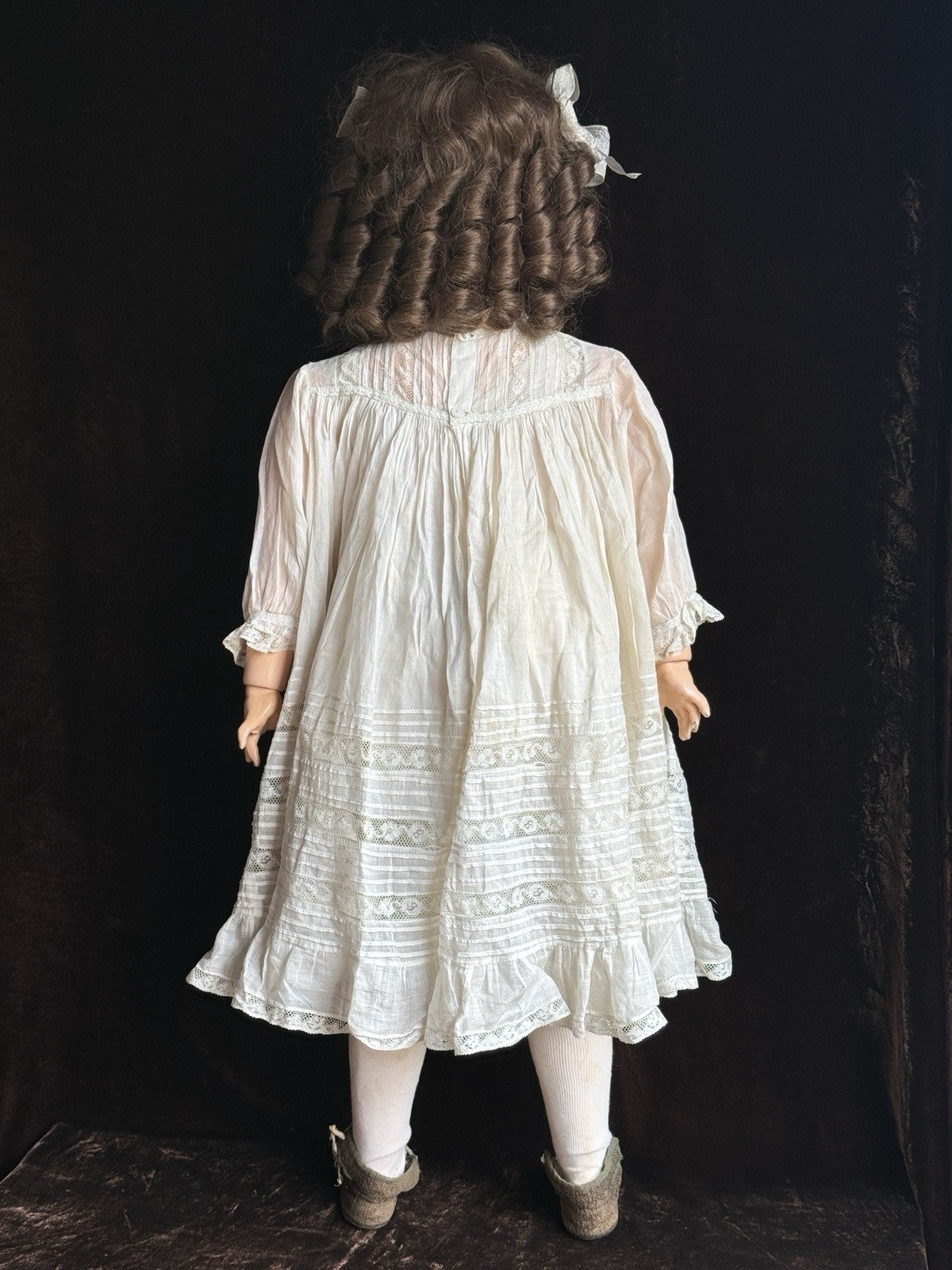 Large Antique German 34” Armand Marseille Bisque Head Doll