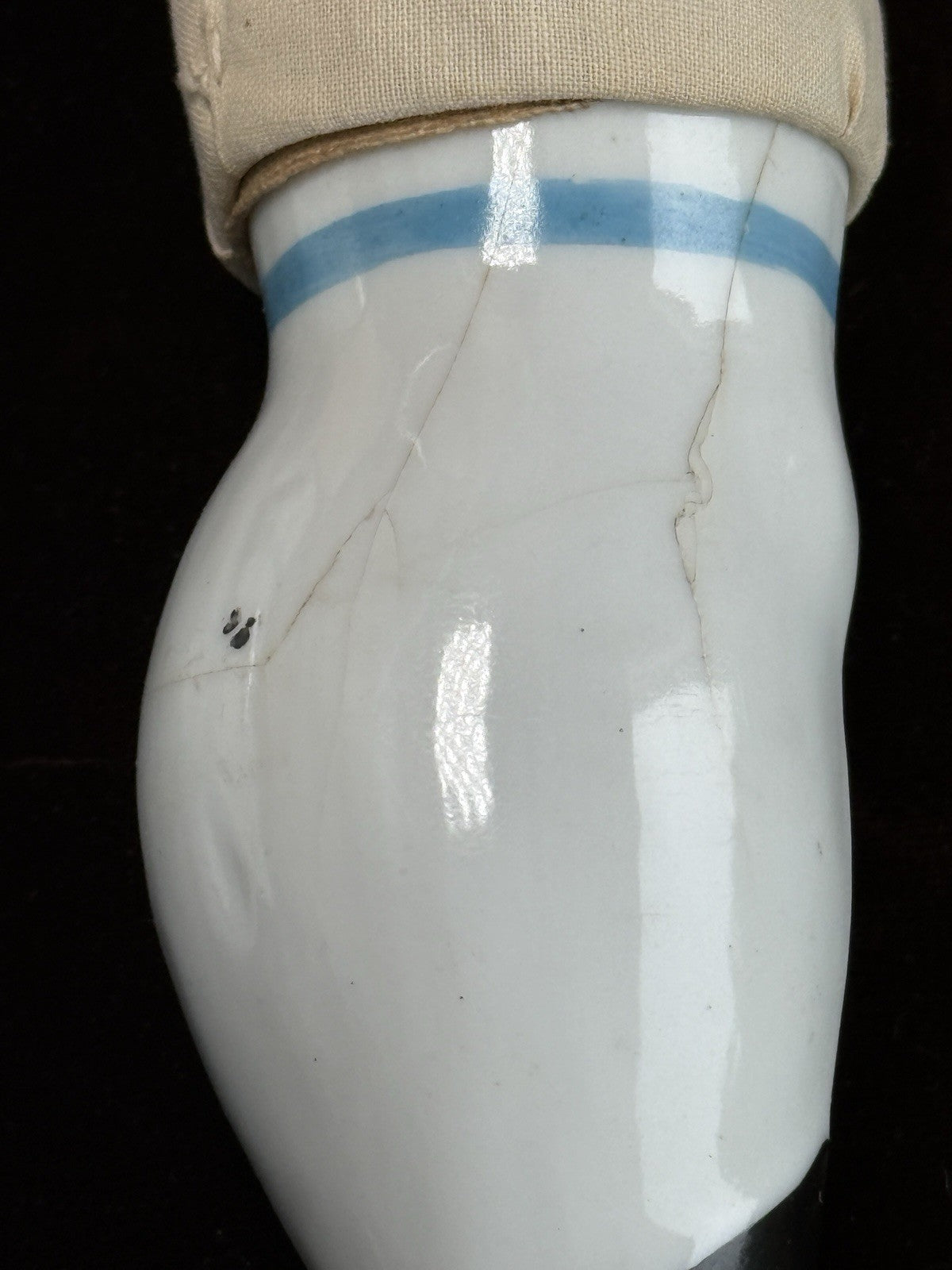 Antique German 21” Highbrow Blonde China Doll