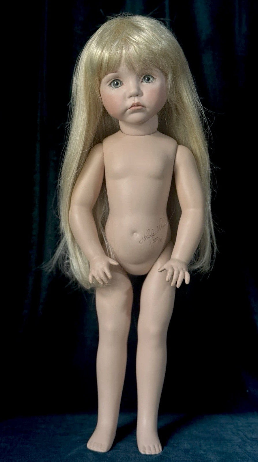 Collectible All Porcelain 24” Doll by Linda Rick The Doll Maker