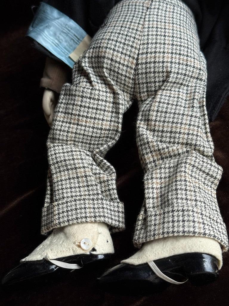 Rare Vintage American Effanbee Composition WC Fields Ventriloquis Portrait Doll