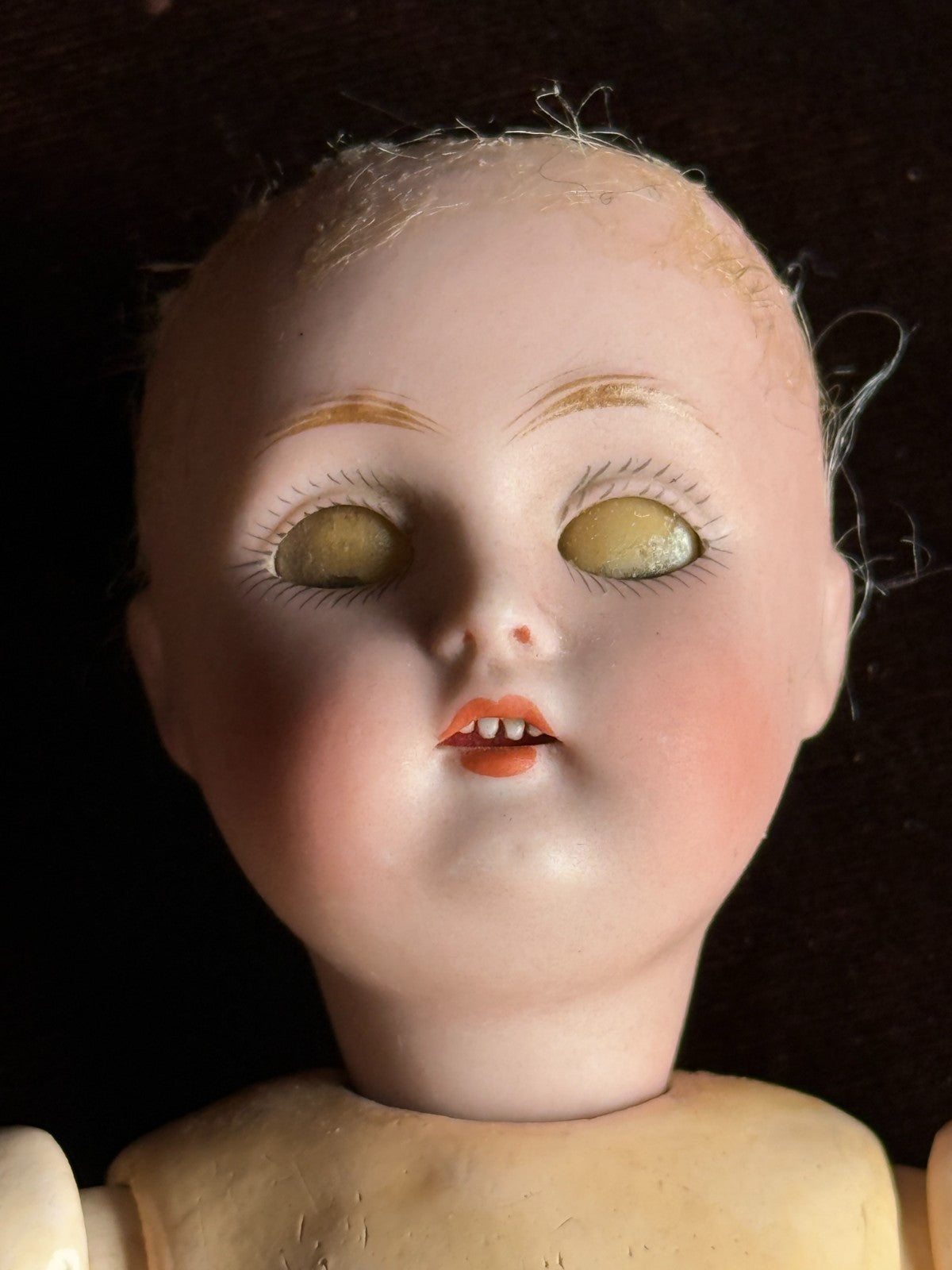 Rare Antique German 7.5” Kestner 155 Miniature Bisque Head Doll