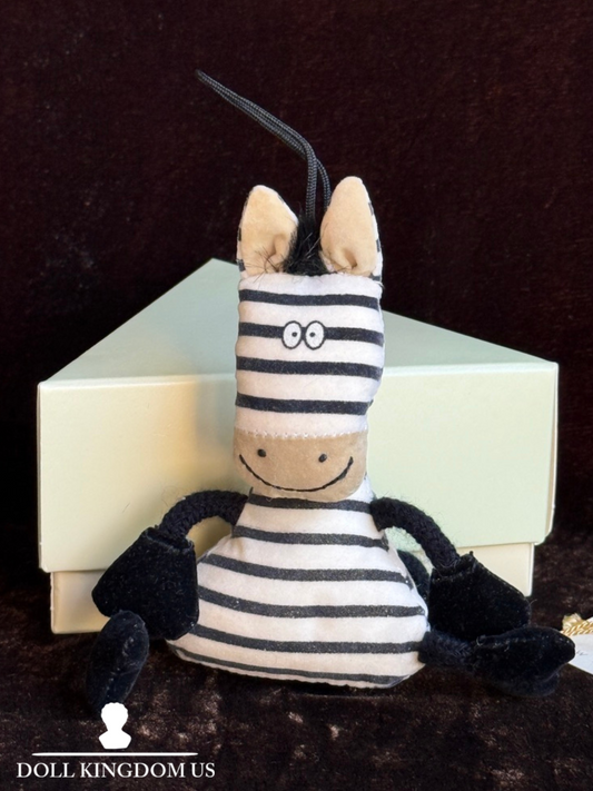 Rare Vintage Takashimaya New York Zebra Plush Stuffed Animal w Box Tag