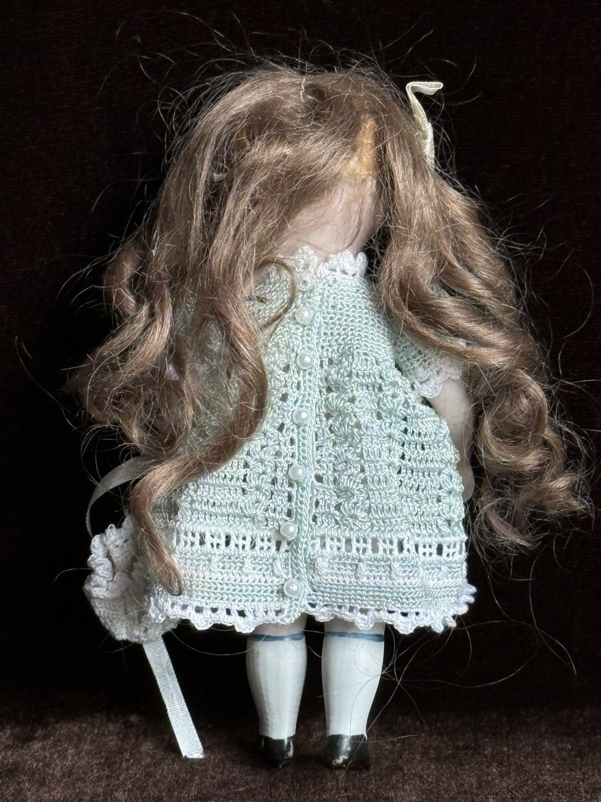 Antique German 4.5” Kestner 208 All Bisque Mignonette Dollhouse Doll