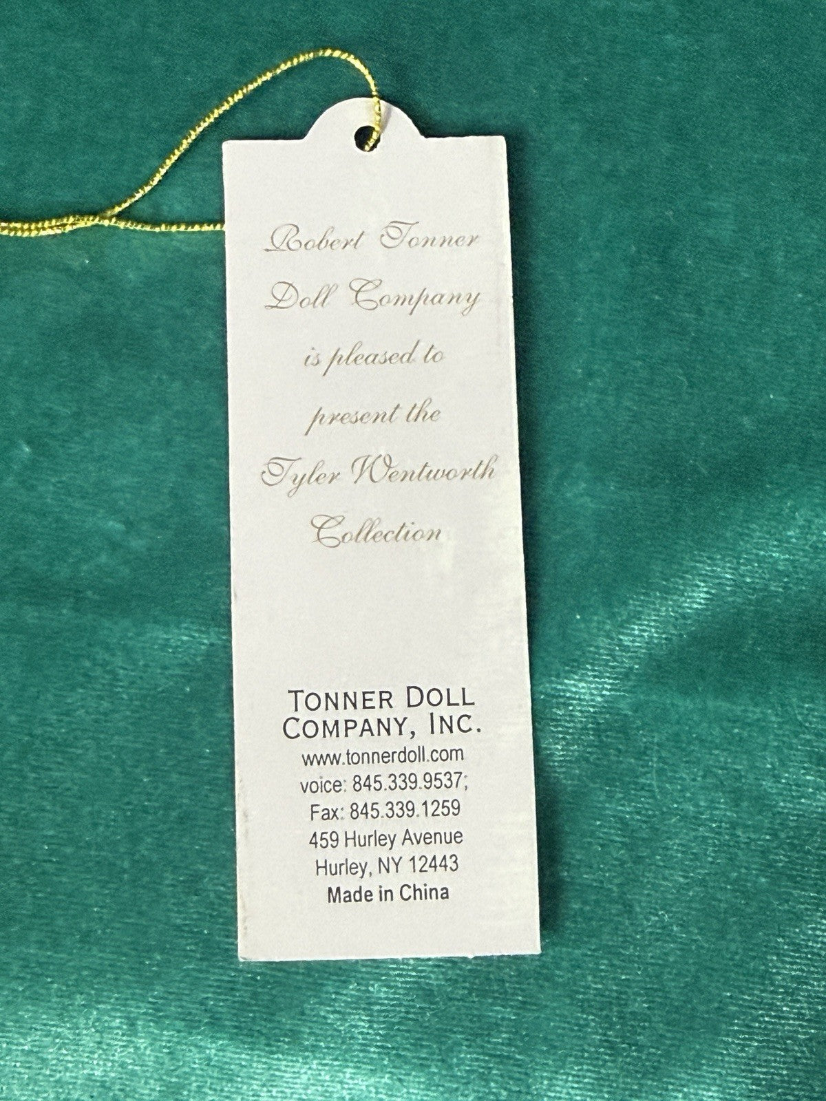 Collectible Tonner Tyler Wentworth Saucy Brunette DOLL Box/Tag