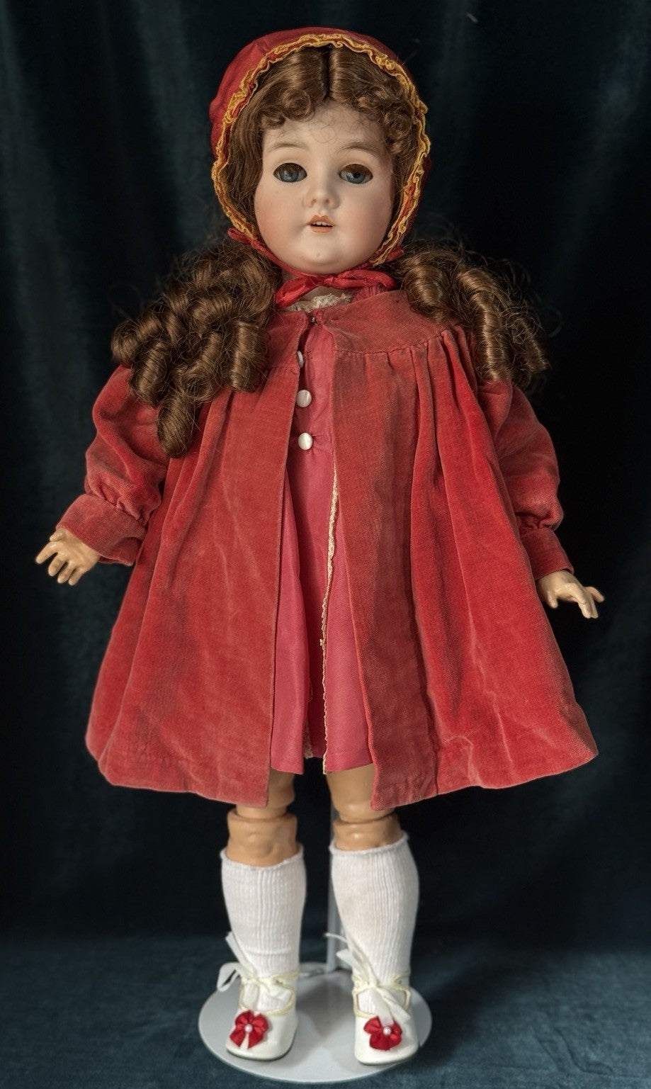 Antique German Queen Louise Mold 285 Bisque Head Composition Body 22” Doll
