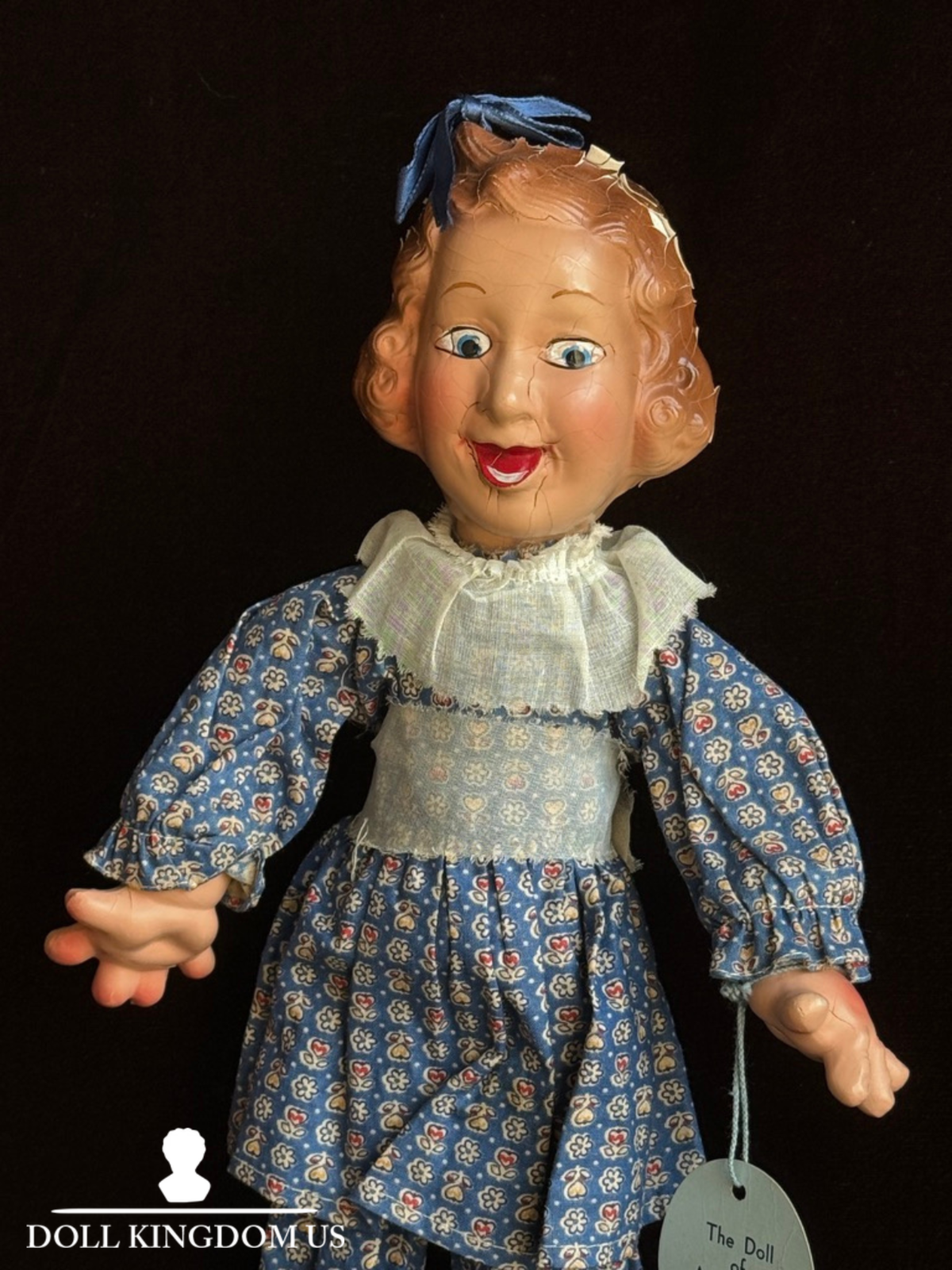 Vintage American Ideal 12.5" Baby Snooks Flexy Doll Fanny Brice Doll with Tag