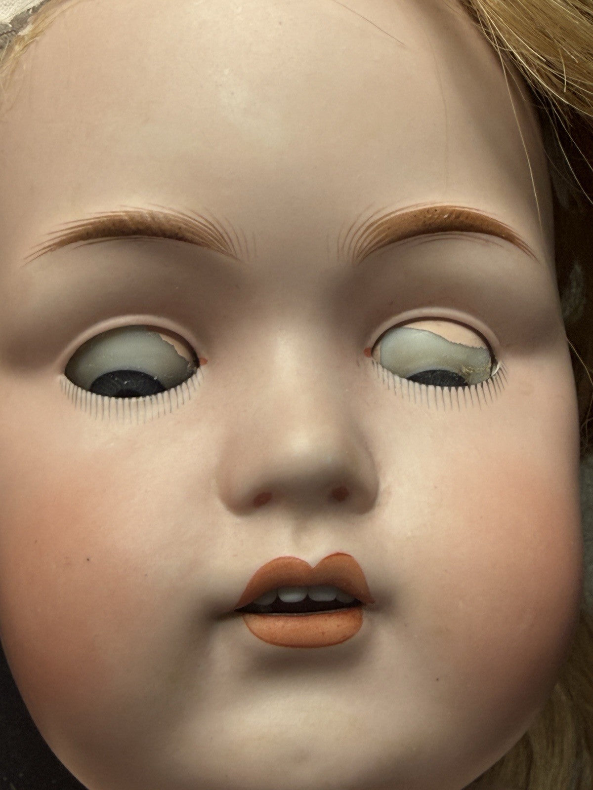 Antique German 29” Kestner 214  Child Doll Bisque Head Composition Body