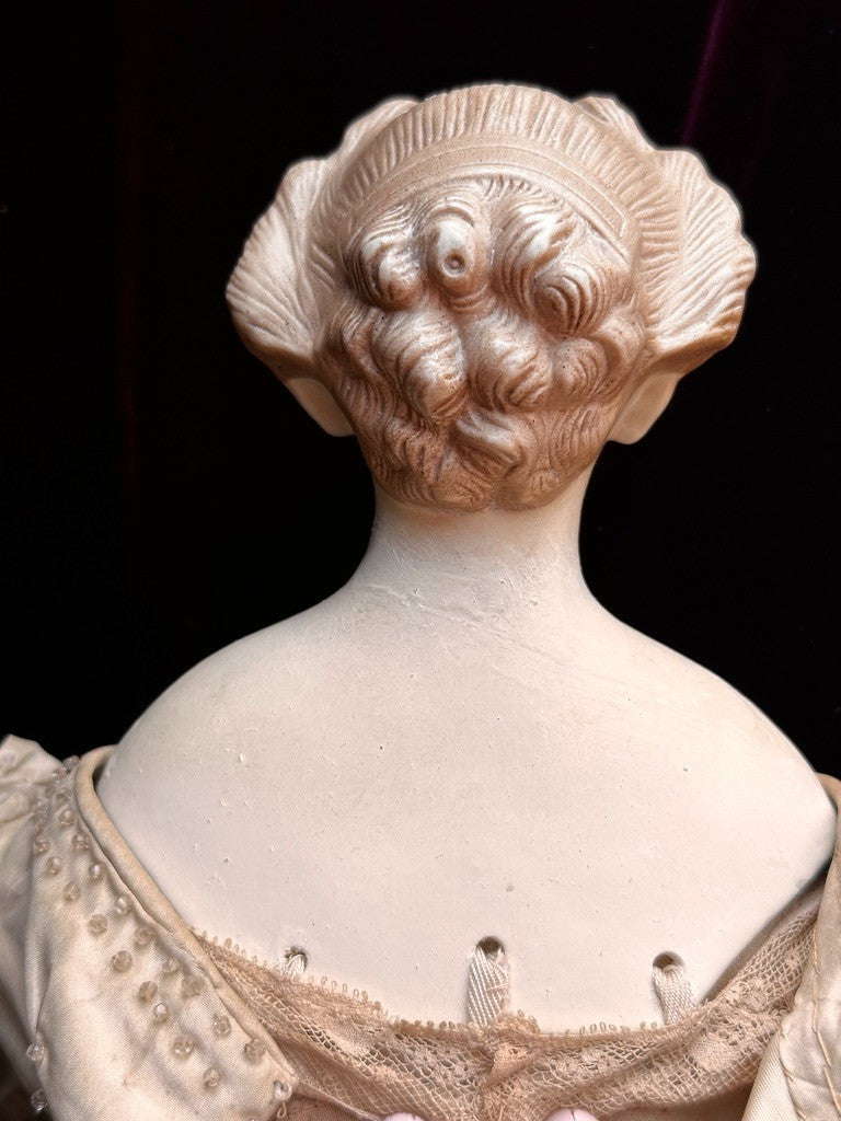 Antique German 18” Countess Dagmar Parian Bisque Head China Doll