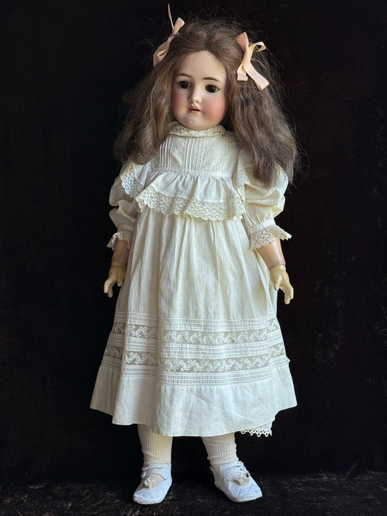 Antique German 29” Simon Halbig  Heinrich Handwerck Bisque Head Doll