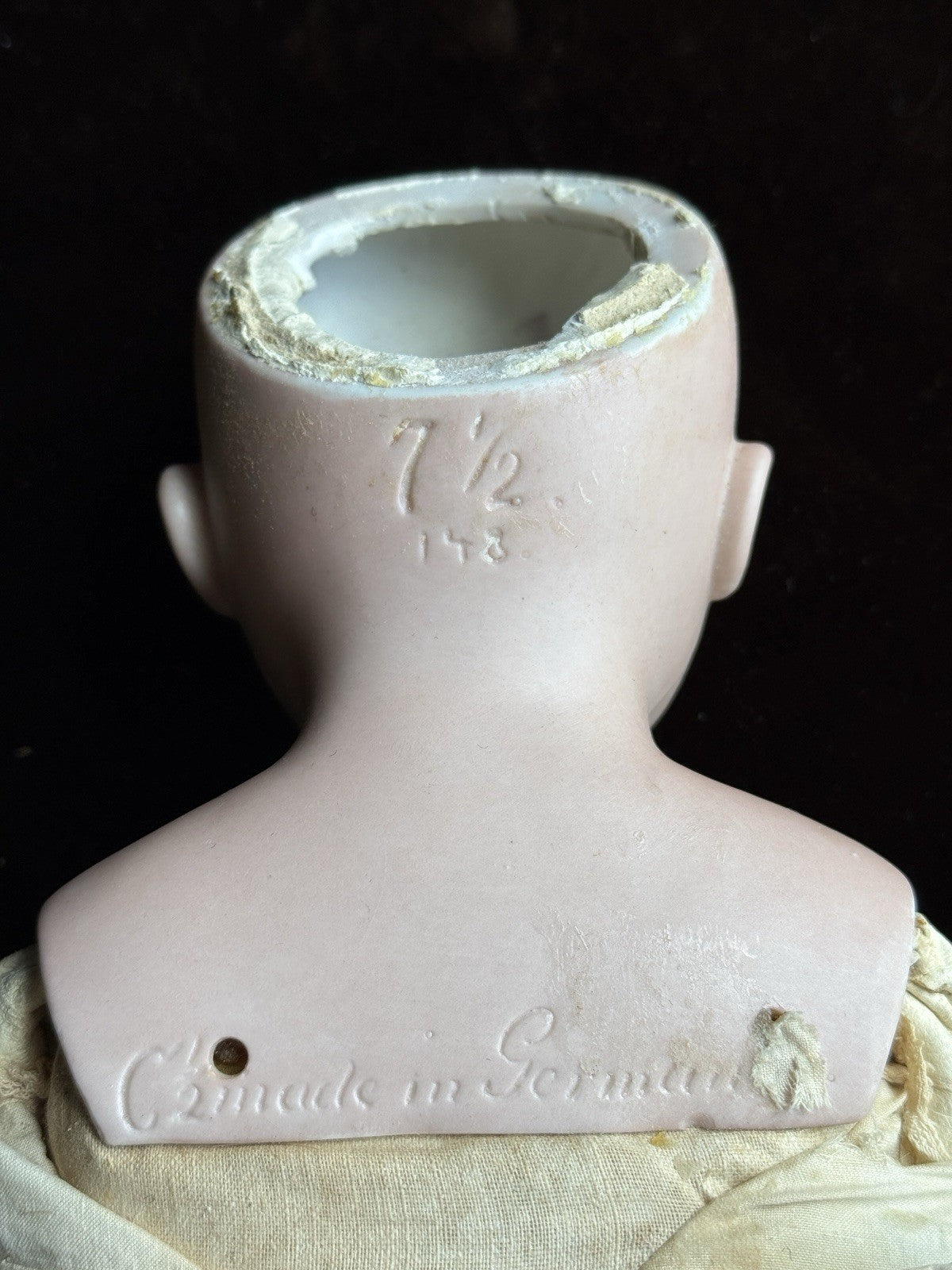 Antique German 17.5” Early Kestner 148 Head Bisque Shoulder Head Doll