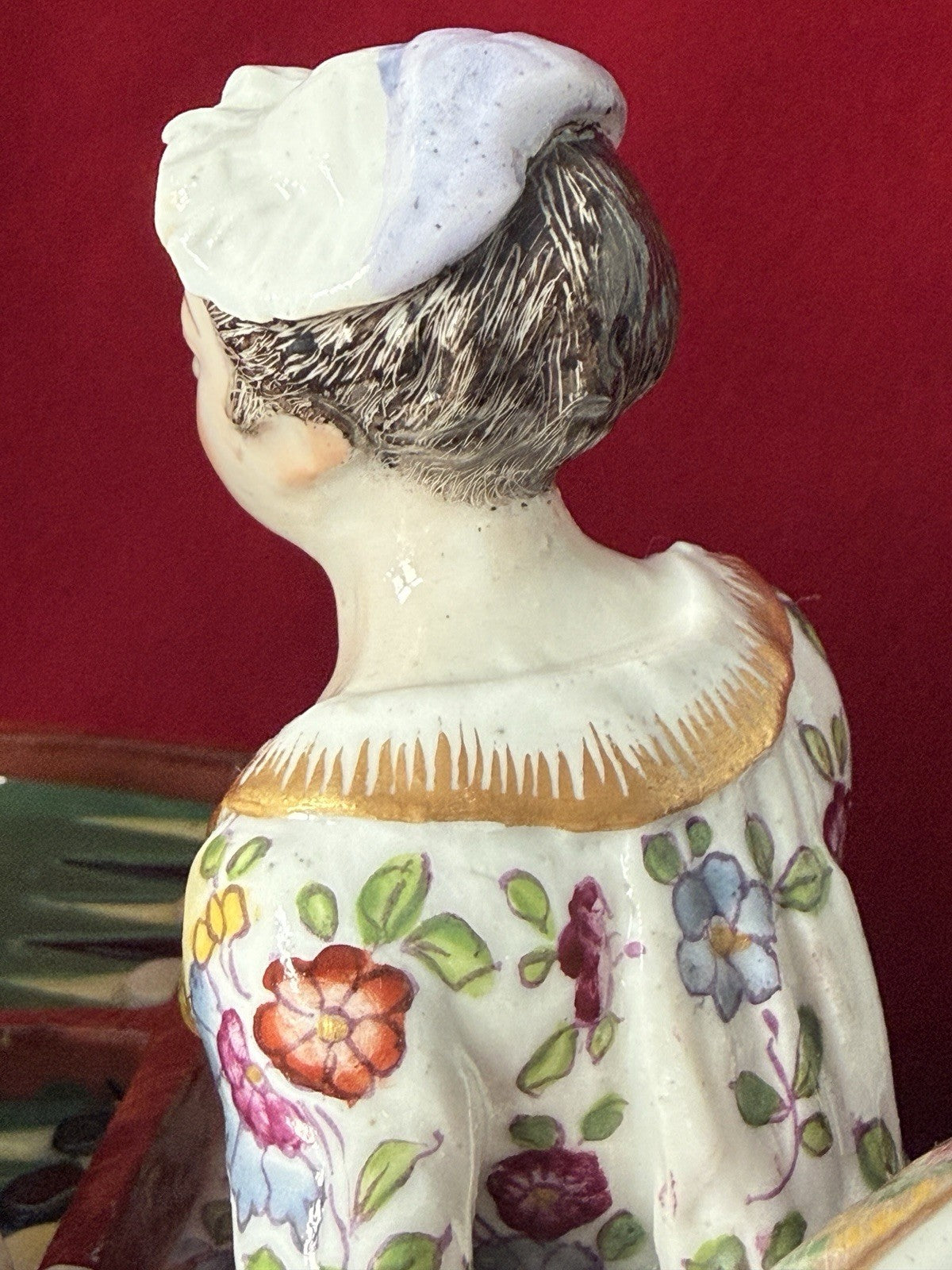 Rare Antique Porcelain Large Figural Group Figurine By Edmé Samson France 1910’s