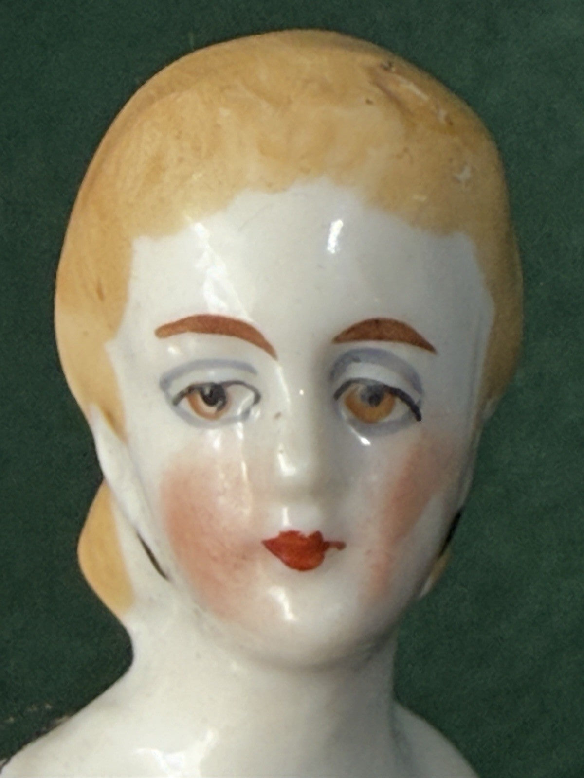 Antique German Pin Cushion Half Doll With Dress