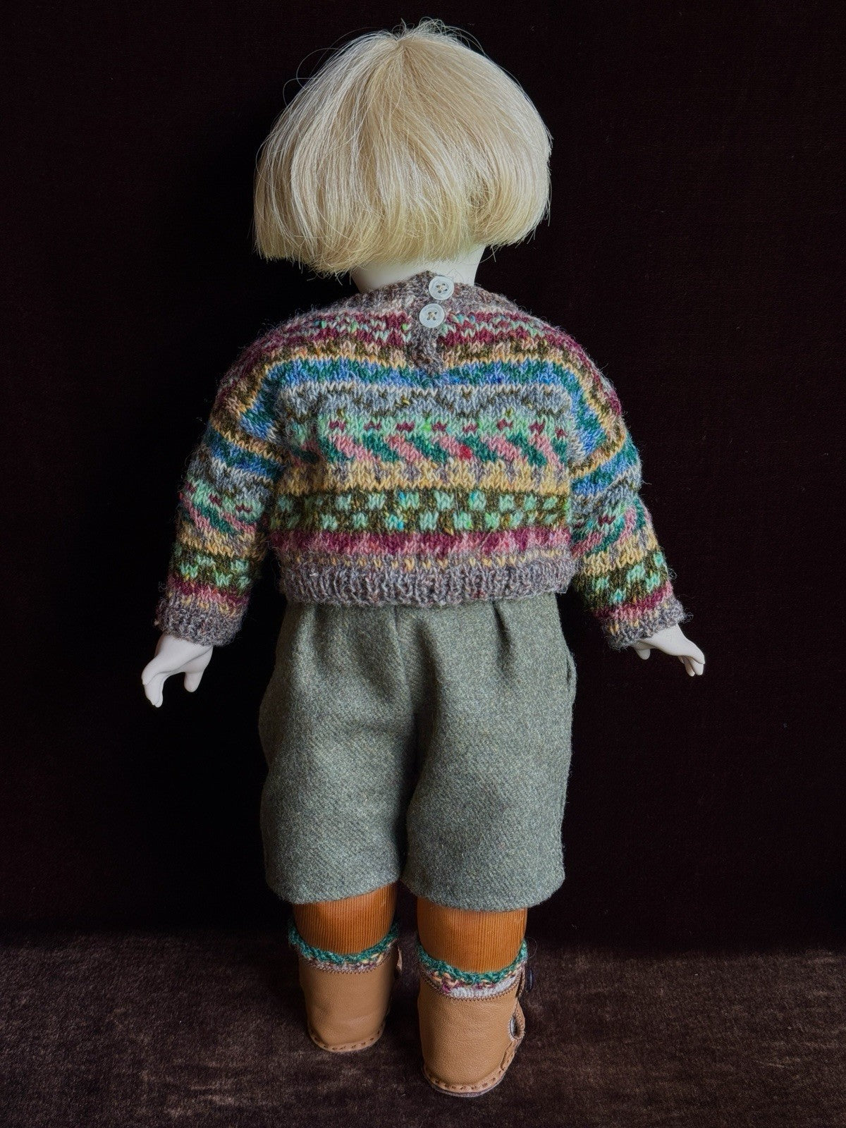 Rare Collectible 17” Wooden/Porcelain Lynne & Michael Roche Freddy LE Boy Doll