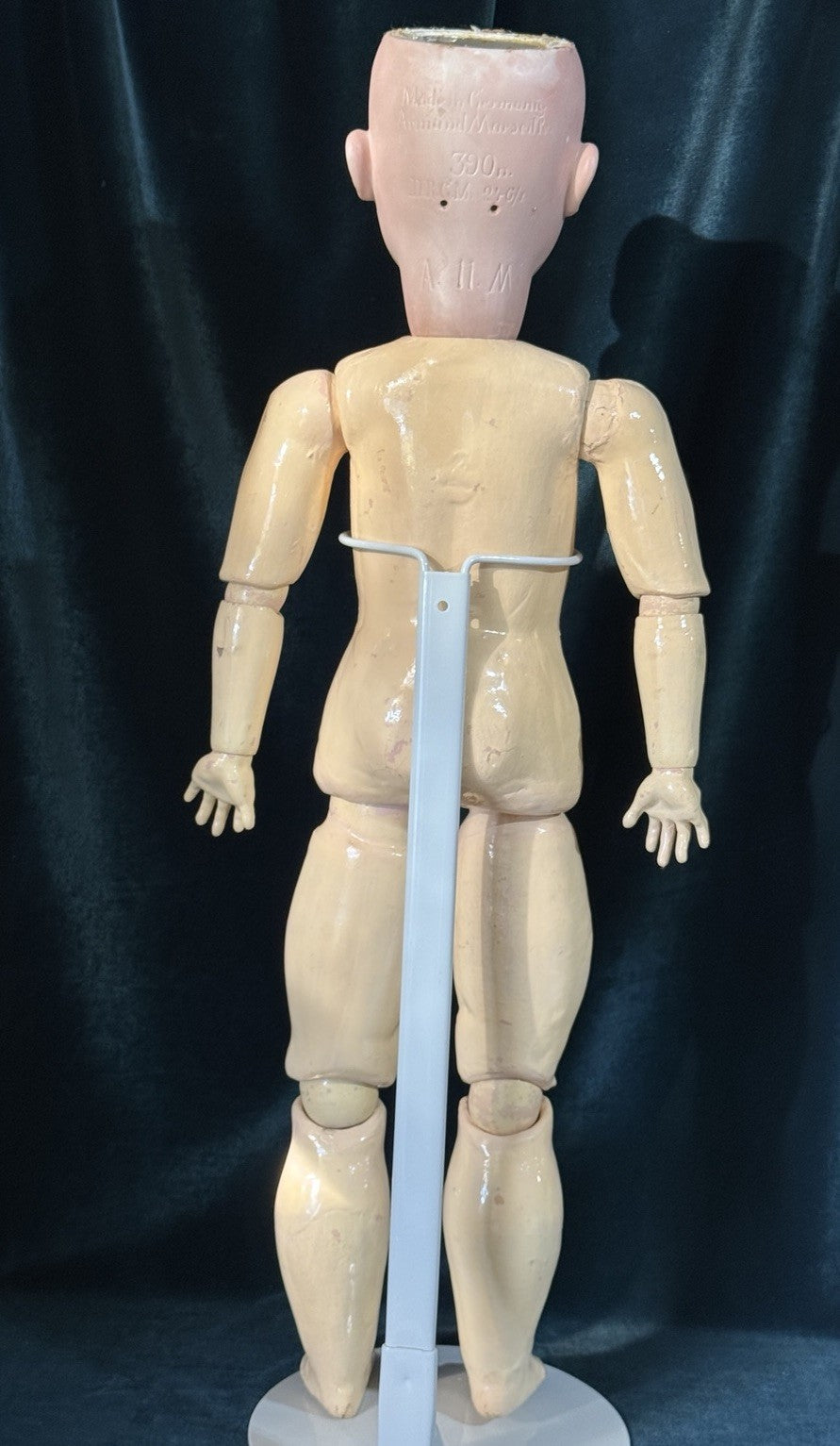 Antique German Armand Marseille 390 DRGM 28” Doll Bisque Head Composition Body
