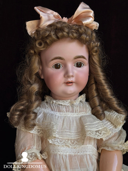 Large Antique German 30” Kestner 164 Bisque Head Doll