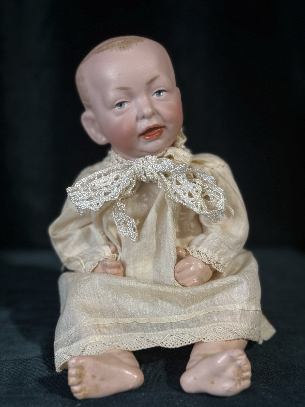 Antique German 11” Kammer Reinhardt 100 Kaiser Bisque Head Baby Doll