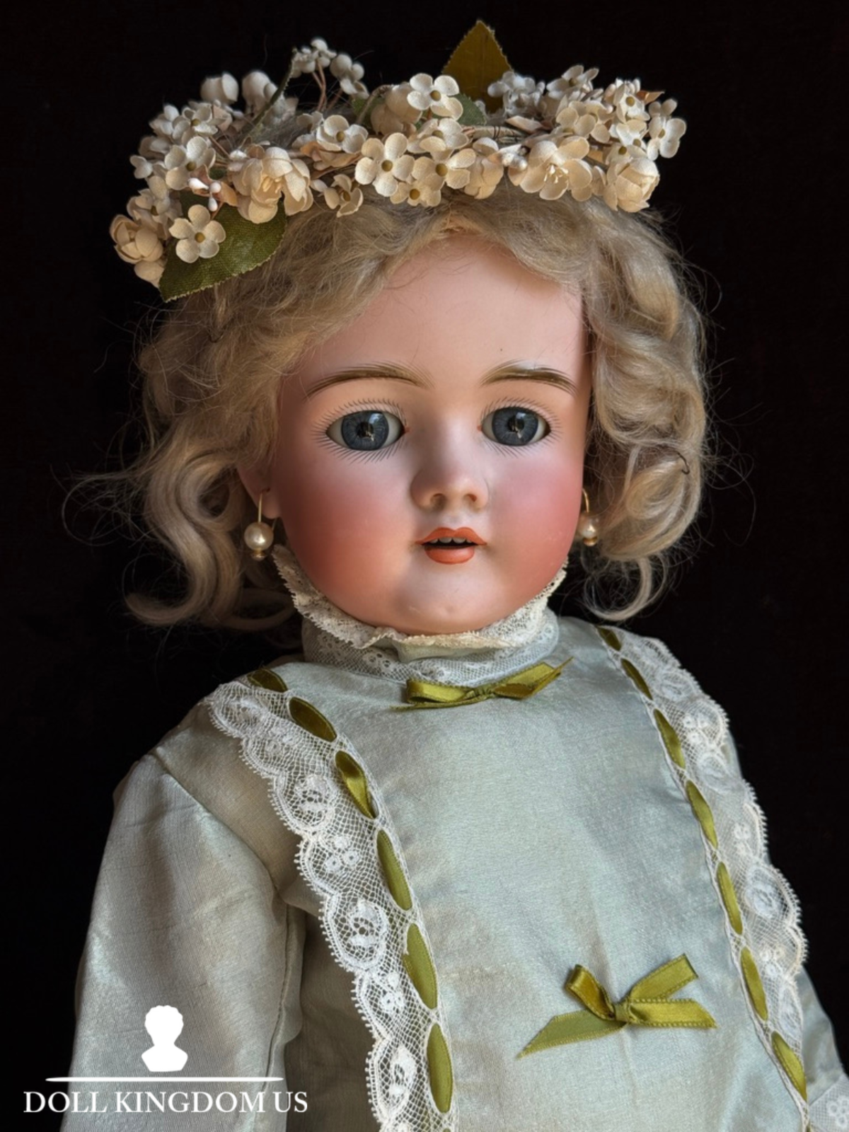 Antique German 23” Walkure Bisque Head Composition Body Doll