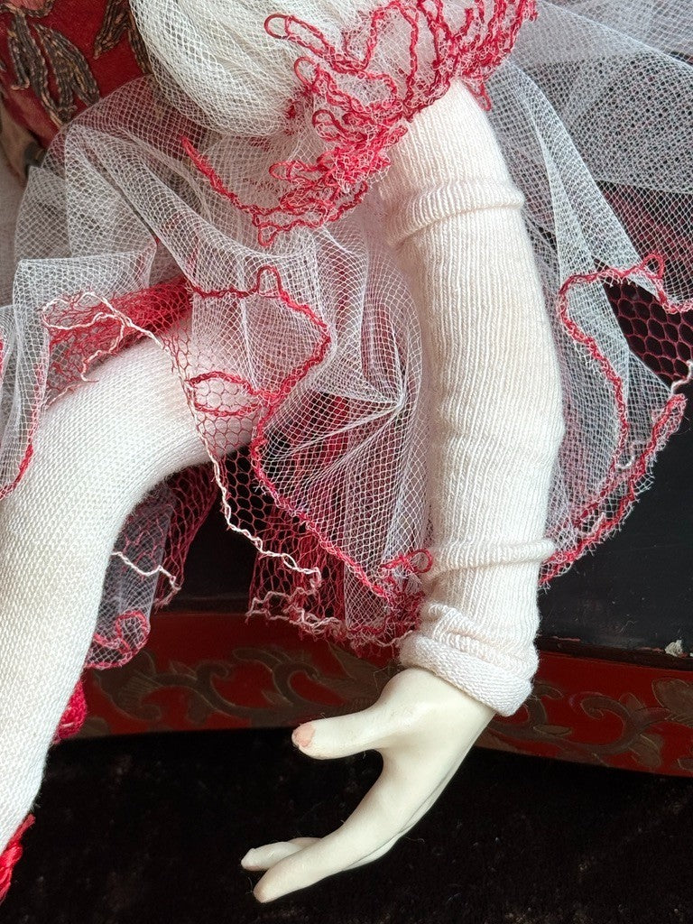 OOAK Collectible Judith & Lucia Friedericy Ballerina Wax Over Porcelain Doll