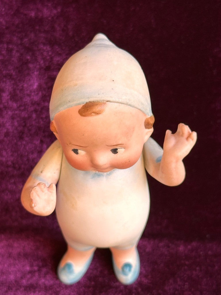 Rare Antique German 4.25” Baby Bud Style All Bisque Googly Doll
