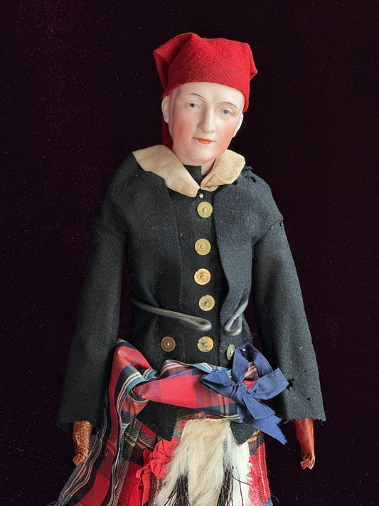 Very Rare Antique German Halbig 921 Dressel Portrait Character Bisque Head Doll
