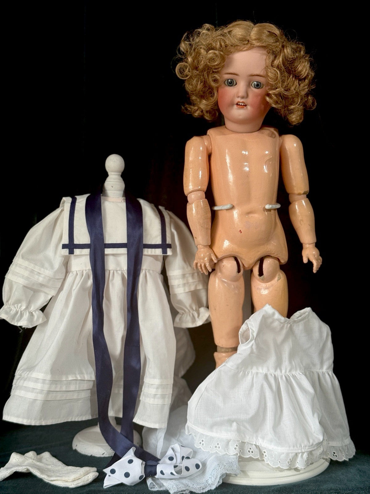 Antique German Simon Halbig Mold 550 21” Doll Bisque Head Composition Body