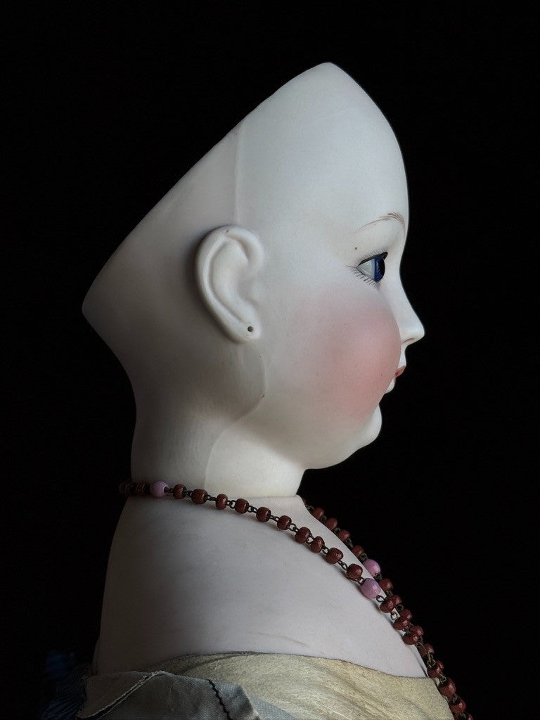 Grand Size Antique French Eugene Barrois (?) Bisque Head Fashion Poupee Doll