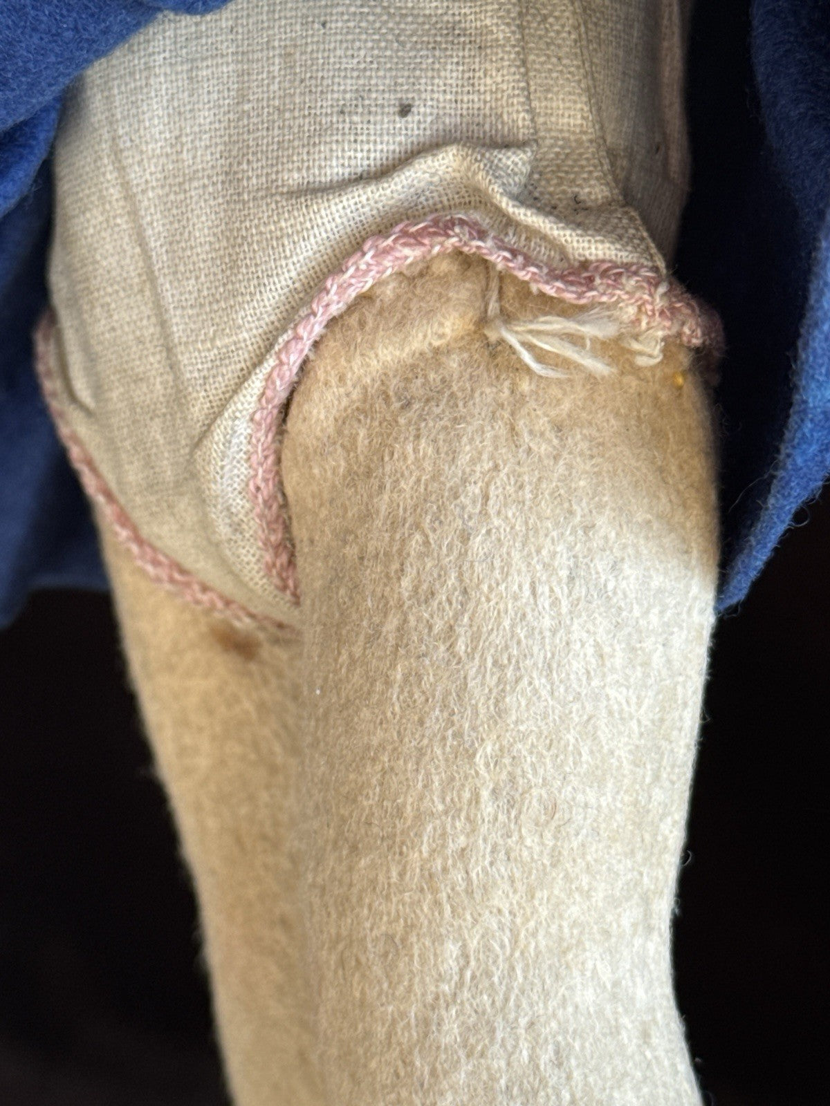 Vintage 9.75” Lenci Style Felt Cloth Character Girl Doll