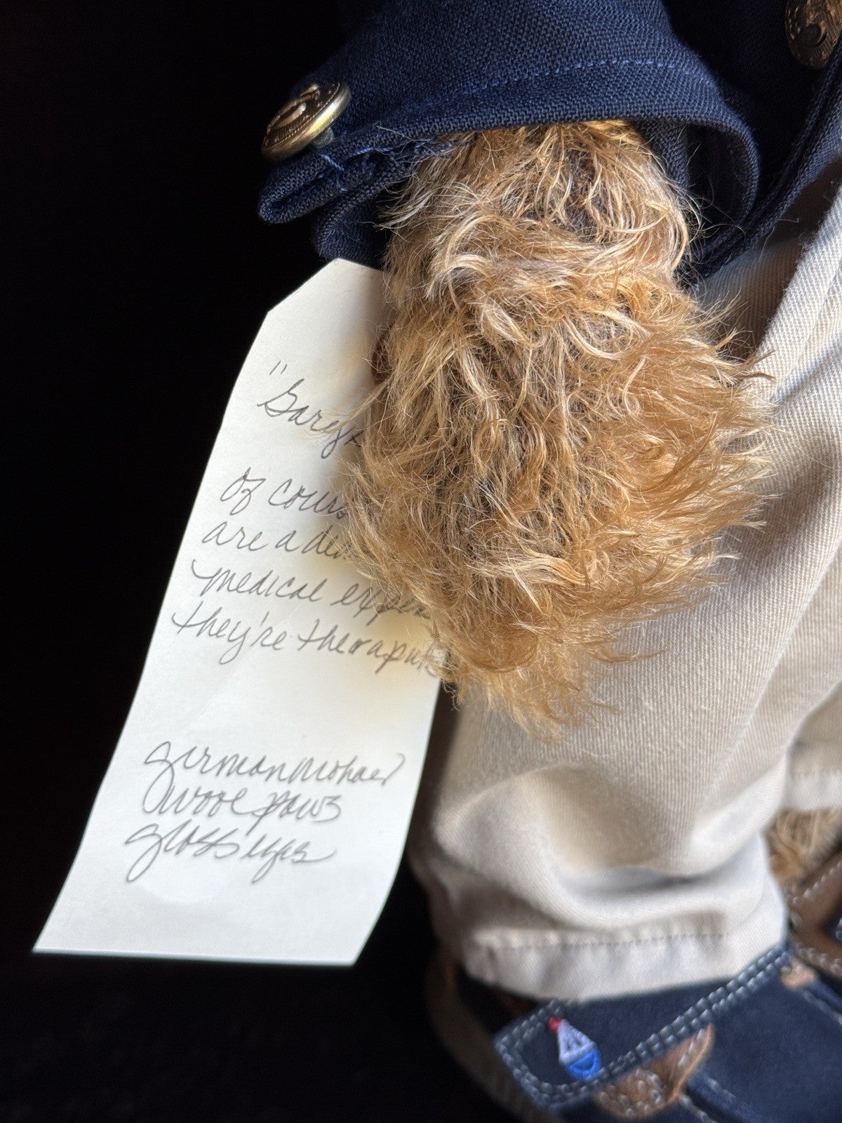 OOAK (?) Artist 16.5” Mohair PCA Character Teddy Bear
