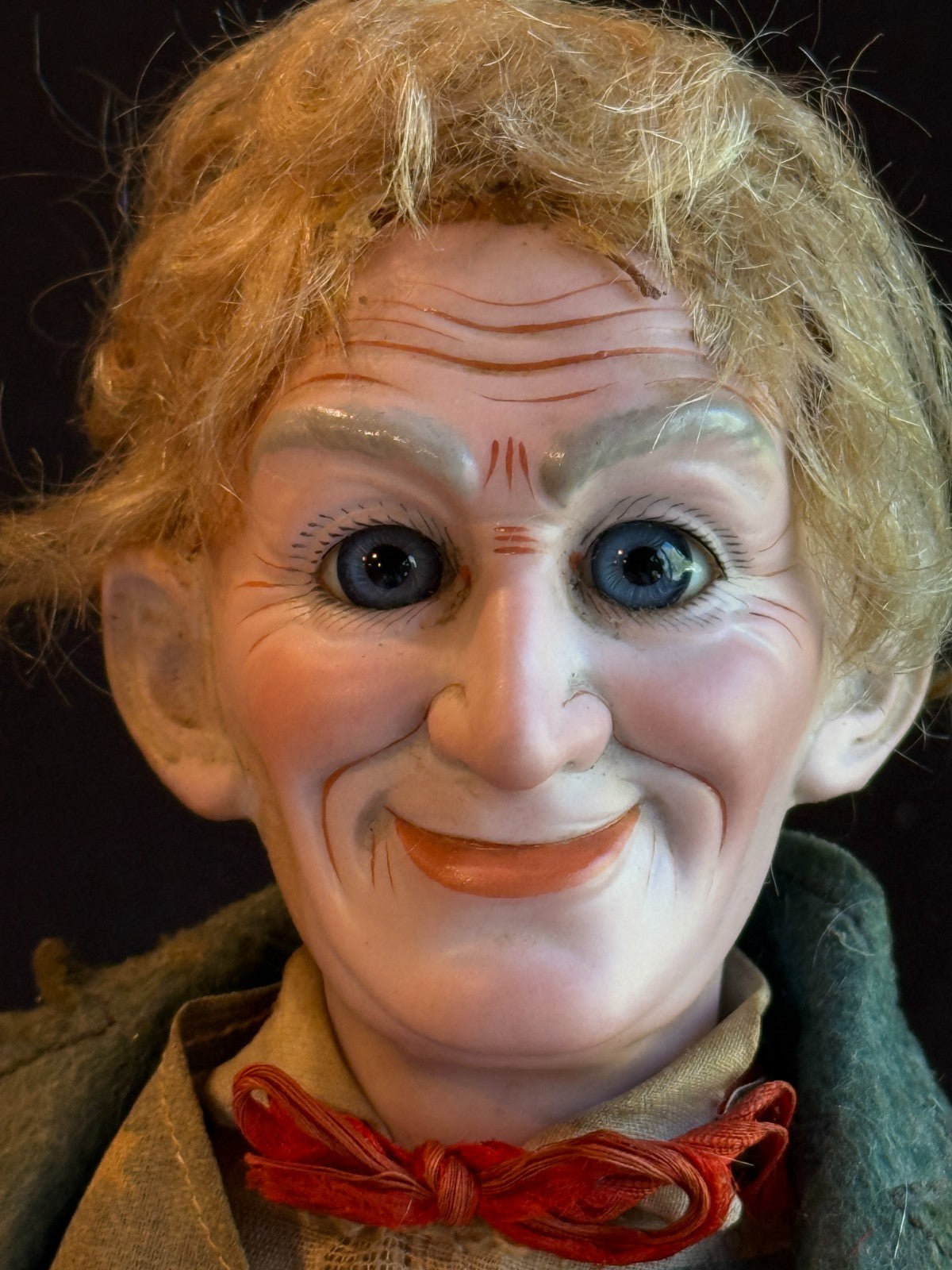 Very Rare 13.5” Antique German Cuno Otto Dressel Uncle Sam Character Bisque Doll