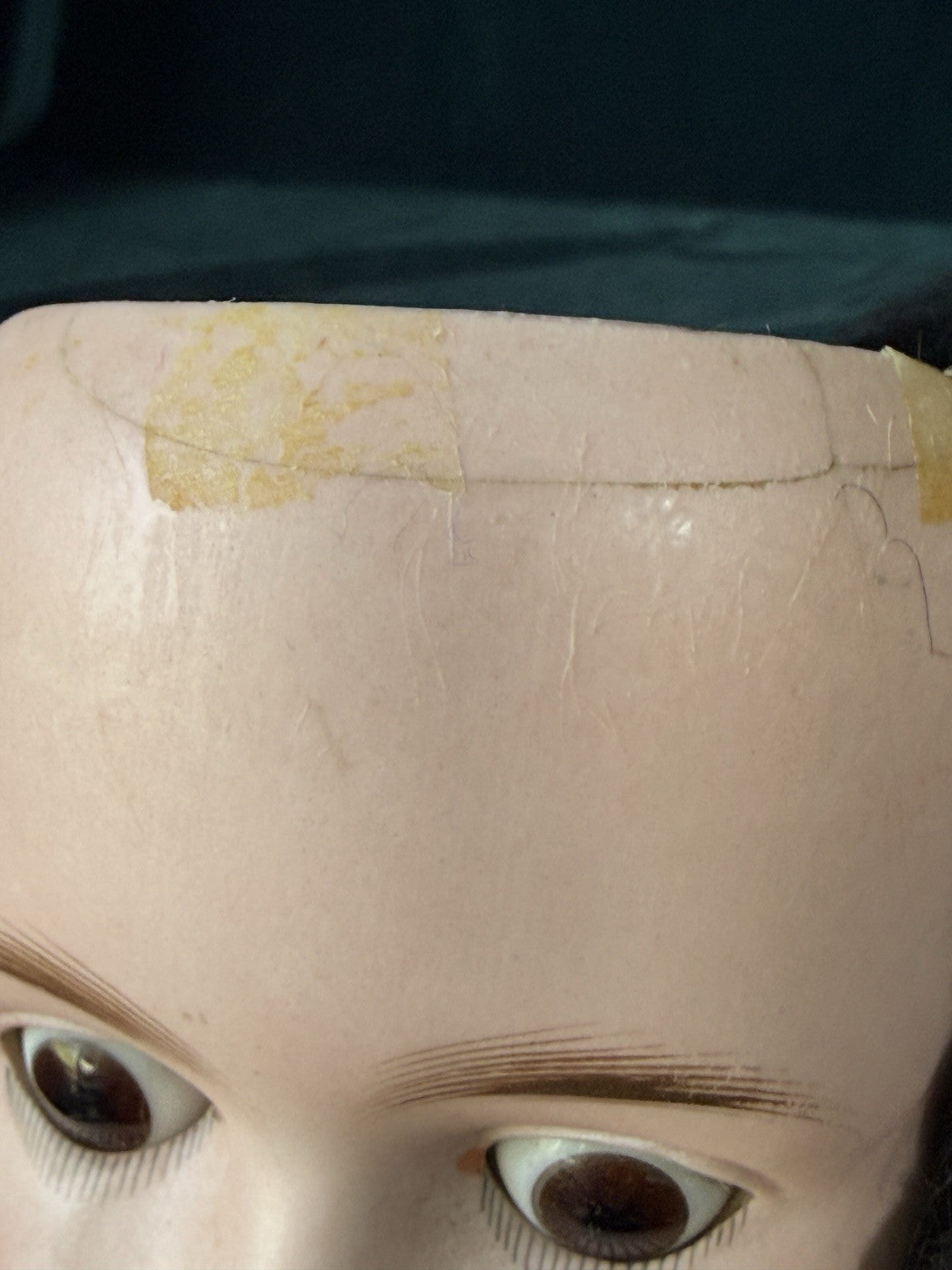 Antique German Queen Louise Doll Bisque Head Composition Body 24” Doll - Damaged