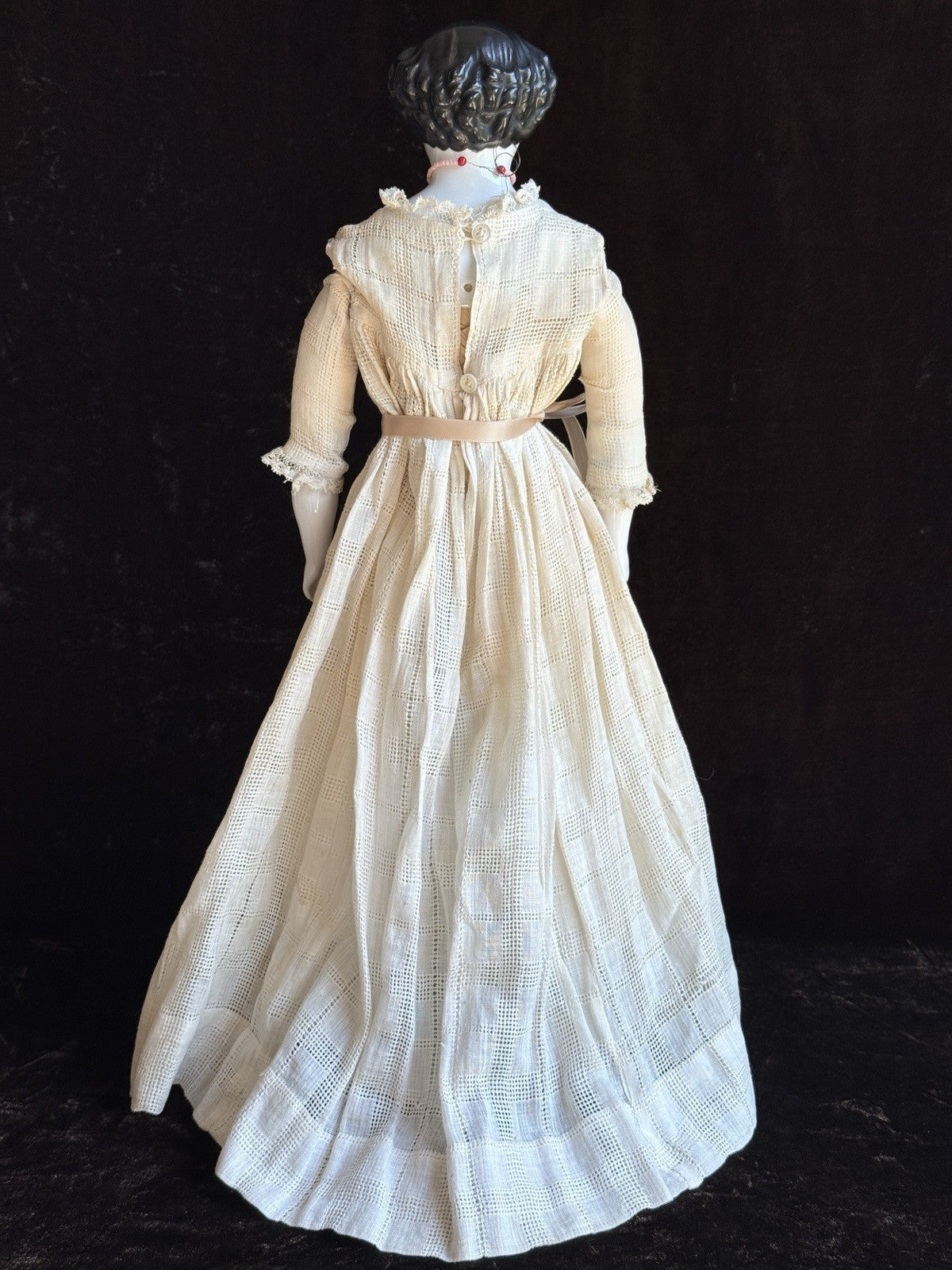 Antique German 19” Flat Top Highbrow China Shoulder Head Doll