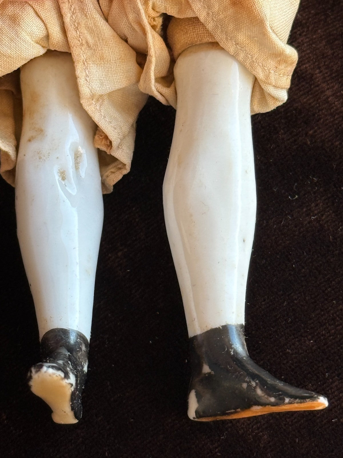 Antique German 12” Flat Top Highbrow China Shoulder Head Doll