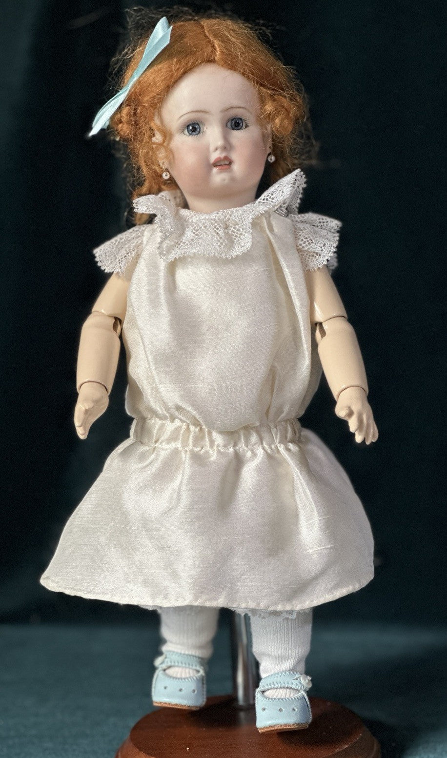 Porcelain/Composition 11” Reproduction of Antique French Bleuette Doll