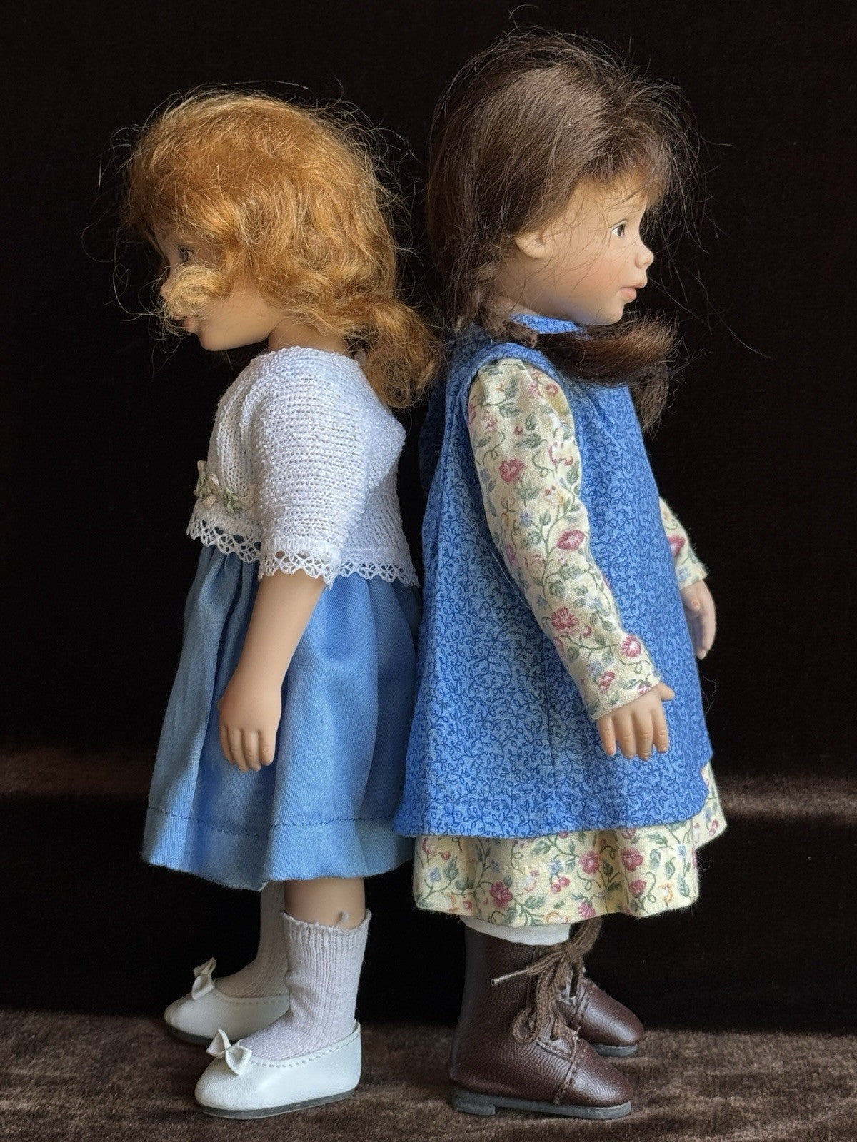 Lot of 2 Collectible 10” Mary Oldenburg Vinyl Willow and Holly Signed Dolls