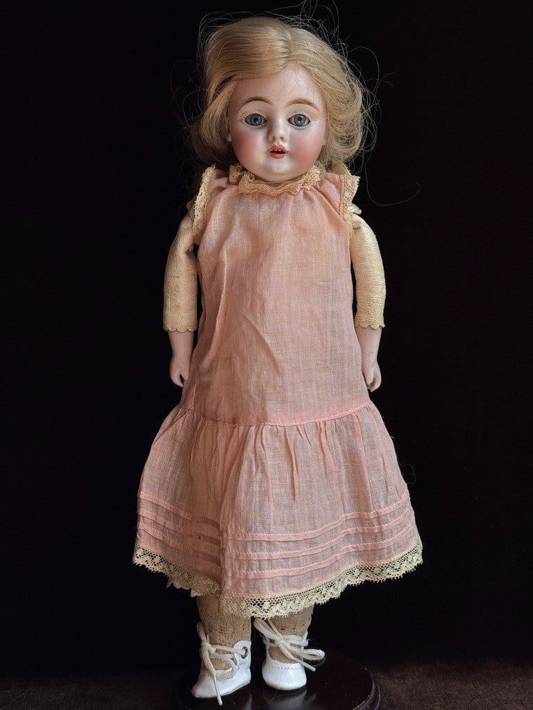Early Antique German 13” Kestner 143 Bisque Shoulder Head Doll