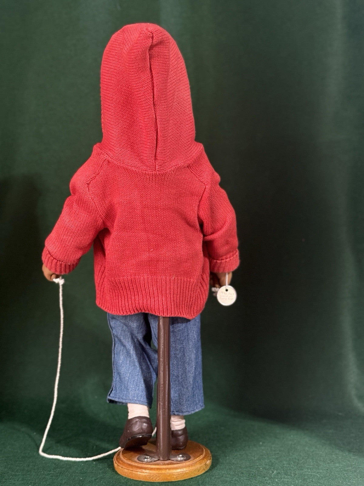 OOAK (?) Artist Carol Trobe Handmade Mixed Media 19” Doll “Cild With Jump Rope”
