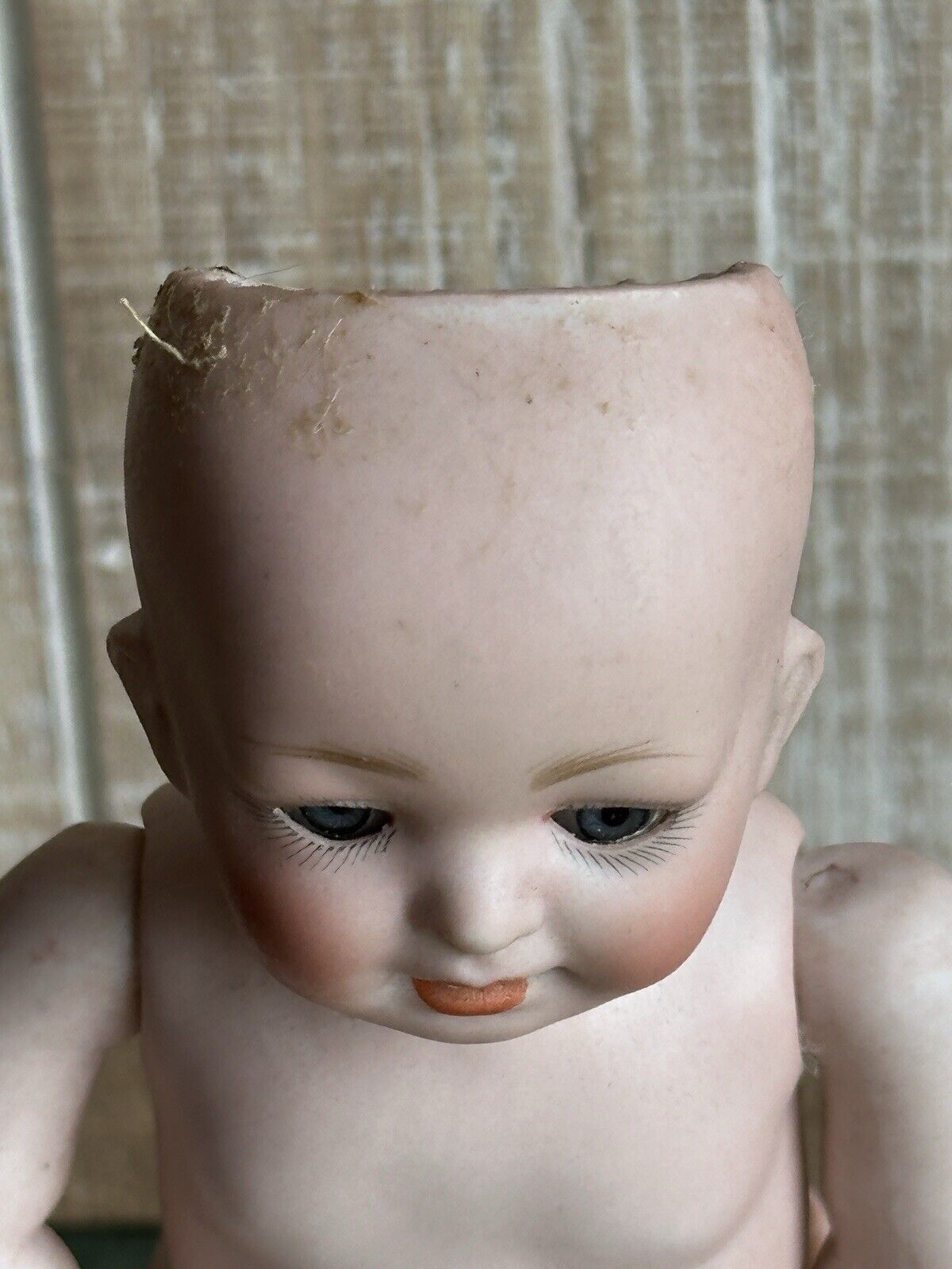 Rare Antique German All Bisque 6.75" Kestner 178 Miniature Toddler Doll + Extras