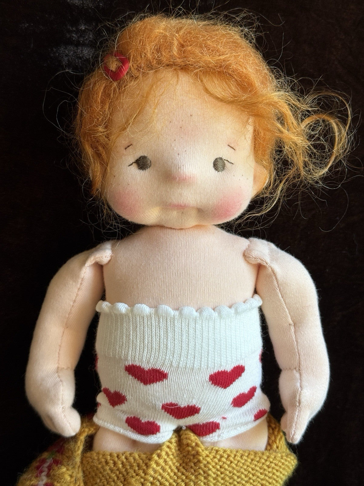 OOAK 12” Waldorf Style Cloth Doll Estee by Russian Artist Zhanna Sinichkina