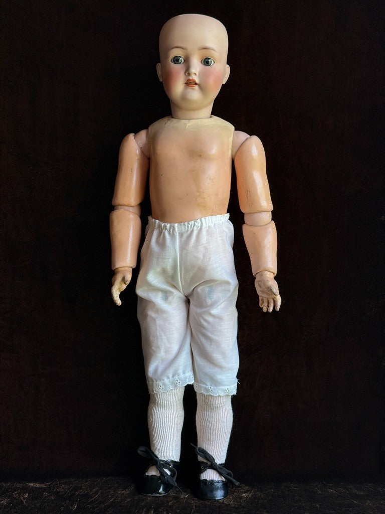 Antique German 27” Hertel Schwab 136 Bisque Head Doll