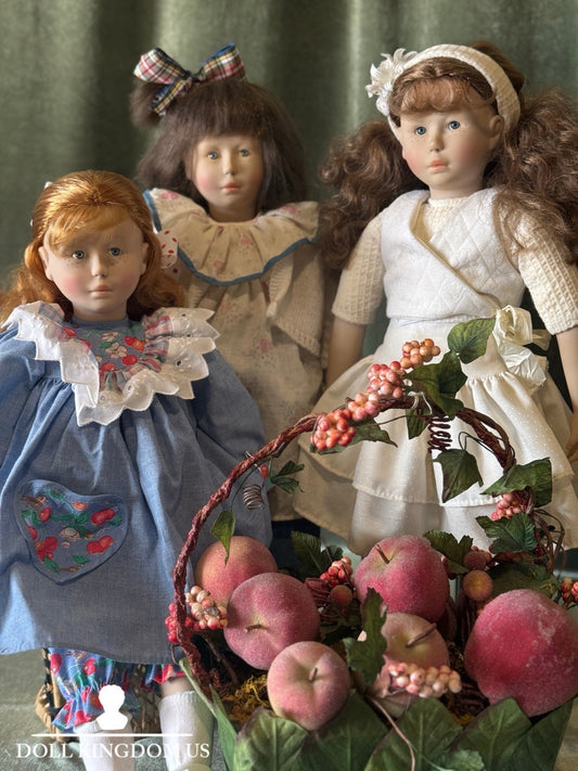 Lot Of 3 Vintage Malou Ancelin French Plastic 20” Dolls