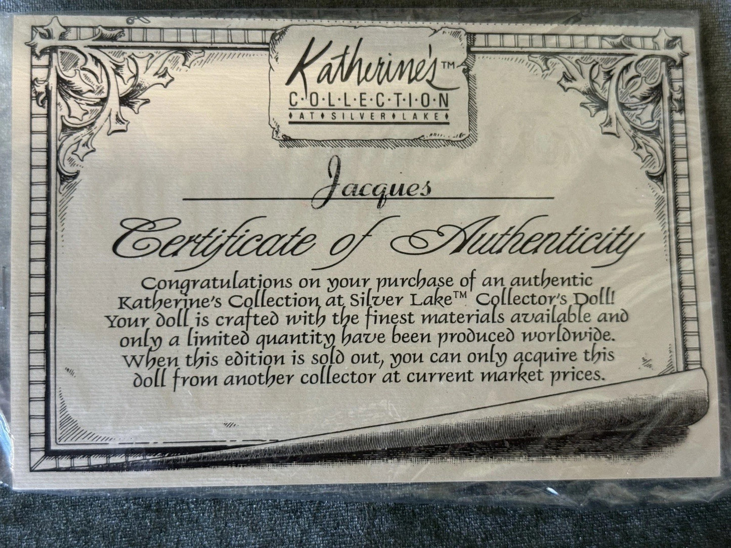 MIB Wayne Kleski Katherine's Collection JACQUES Pierrot 21” Doll Box/COA/Tag